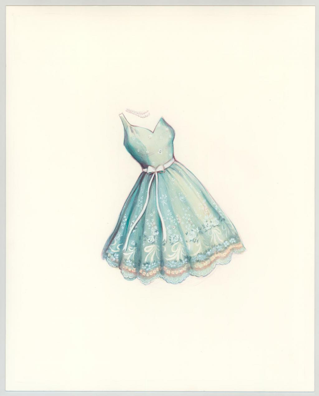 Illustration originale sur papier Art Board, intitulée "Pretty good - Maly Siri - Aquarelle et crayon sur papier - 3175