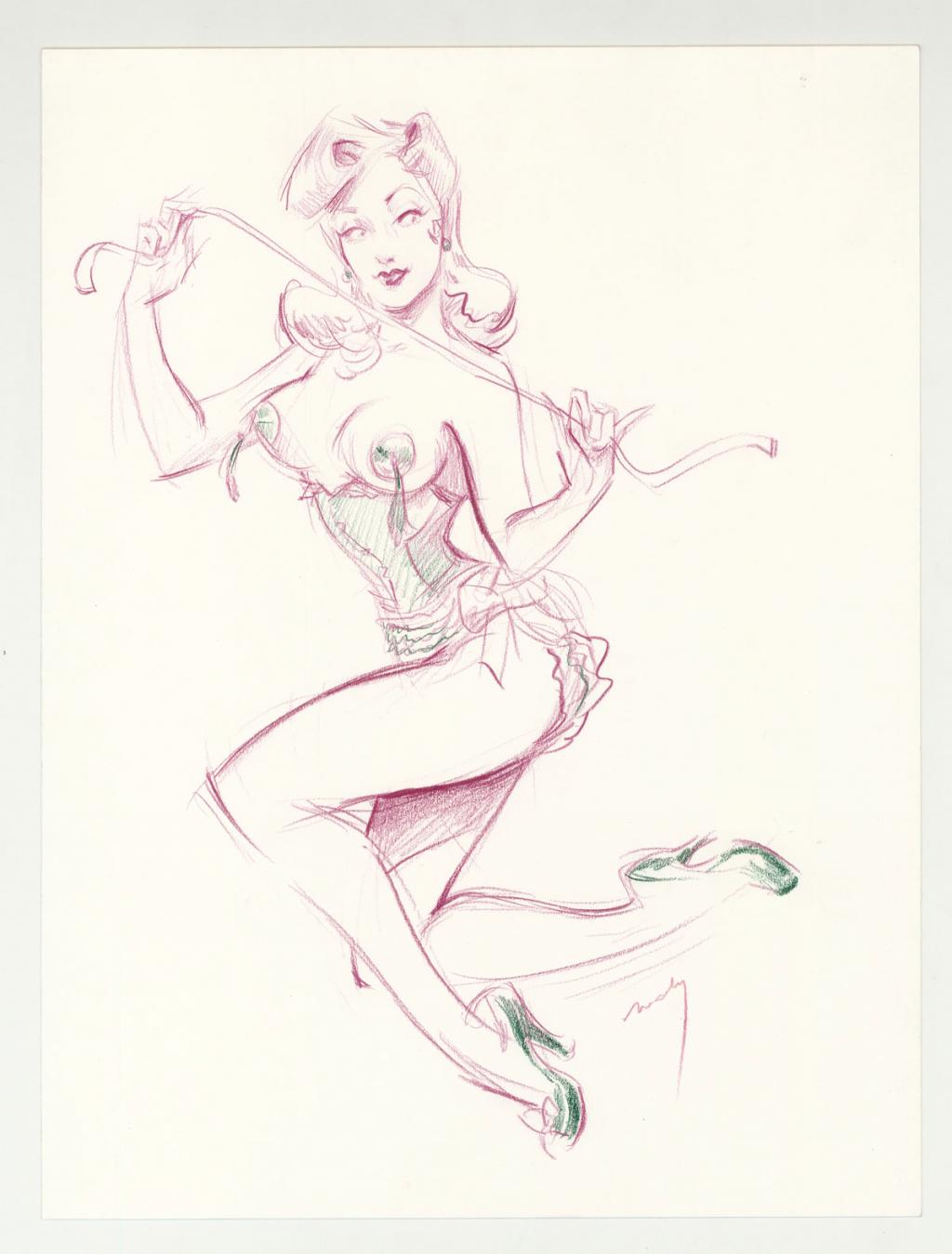 dessin original - Maly Siri - Crayon de couleur sur papier - 3180