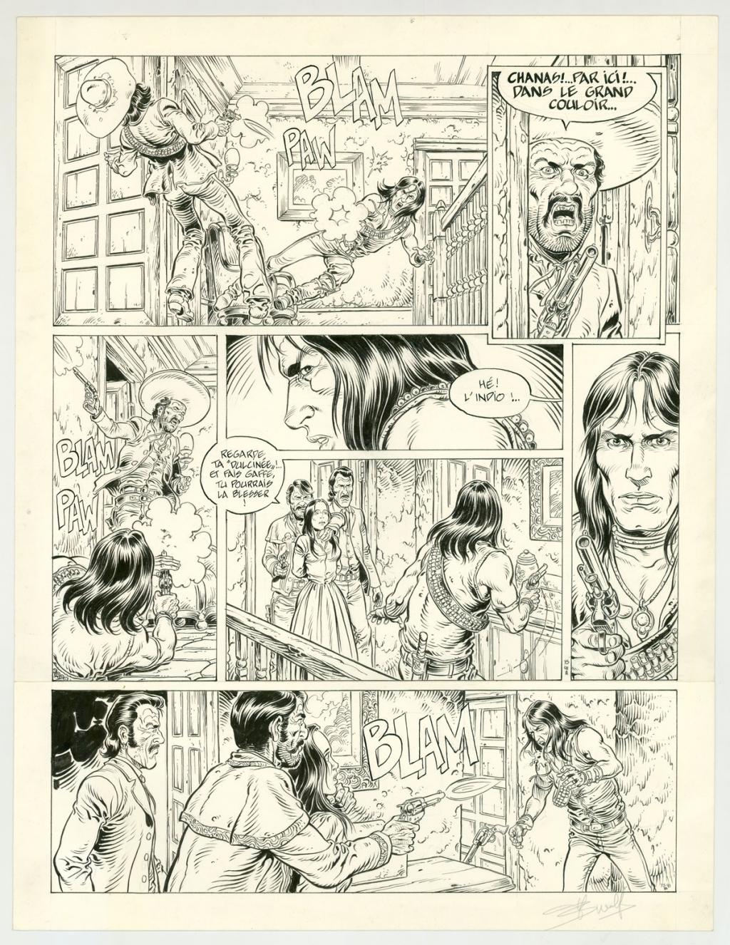 planche originale - Yves Swolfs - Encre de Chine sur papier - 3196