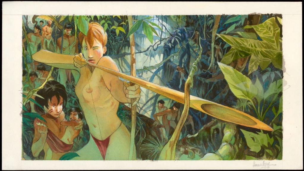 illustration originale utilisée pour la sérigraphie inclue dans le tirage de tête - Emmanuel Lepage - Aquarelle et encre de Chine sur papier - 4750