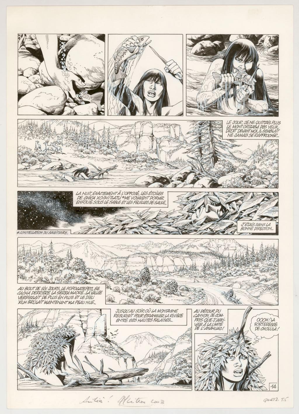 Planche originale dédicacée - Jean-Yves Mitton - Encre de Chine sur papier - 3841