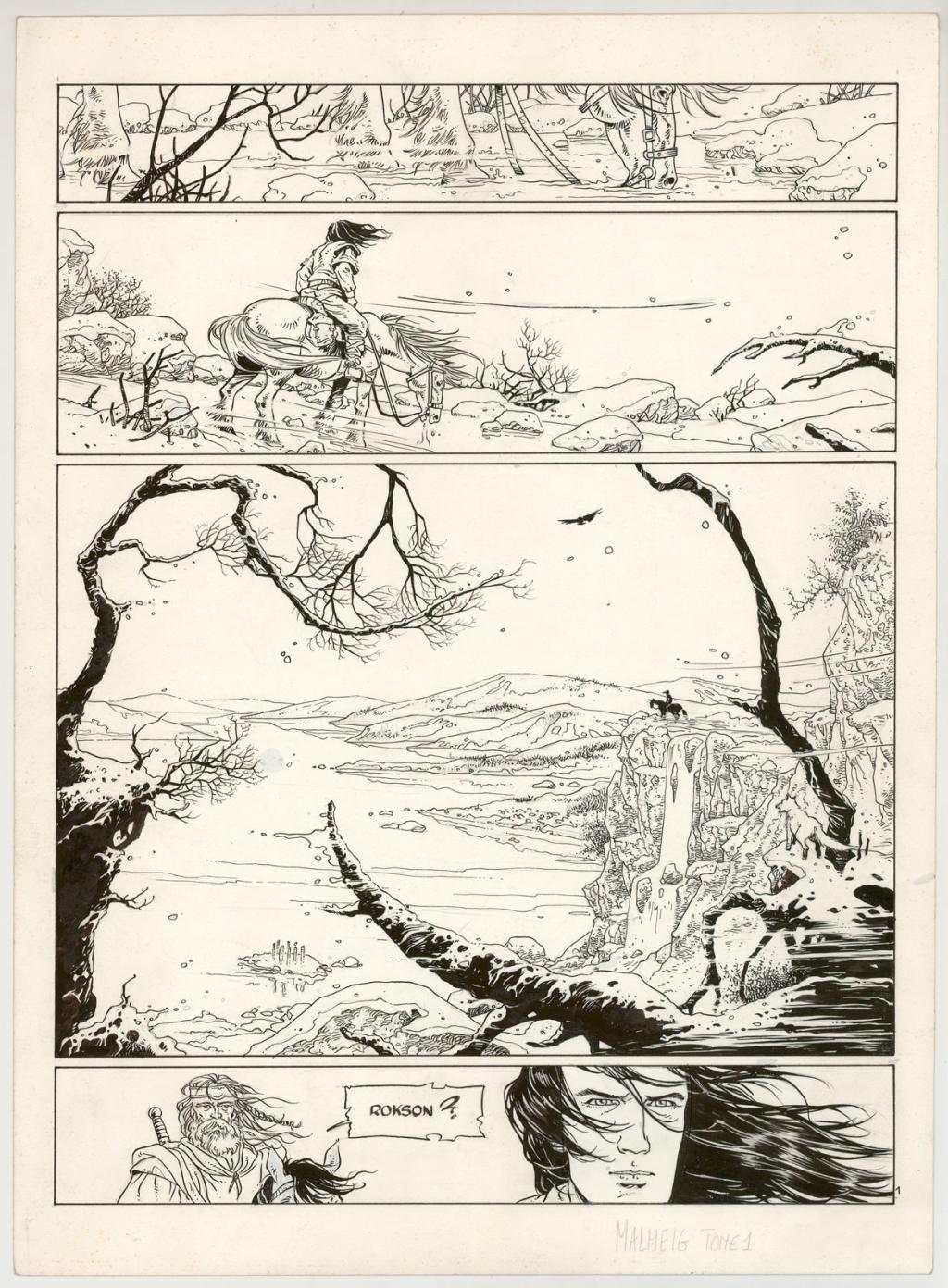 Planche originale, rustine en case 4 - Eric Stalner - Encre de Chine sur papier - 3220