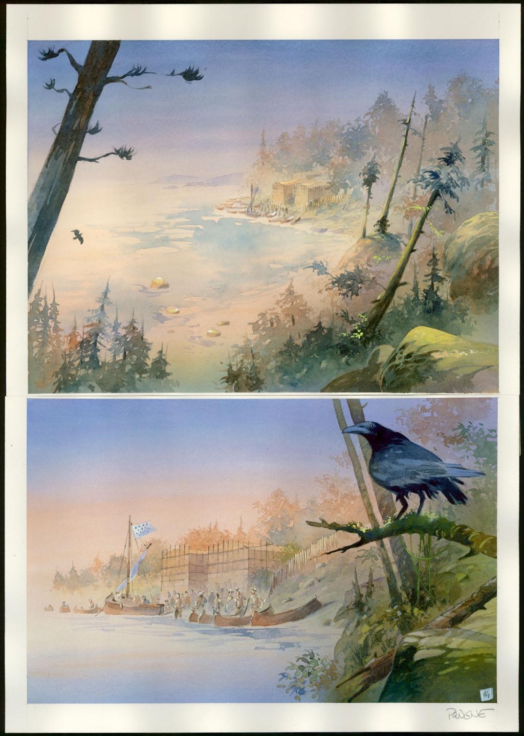 Planche originale n°14 - Patrick Prugne - Aquarelle et gouache sur papier - 5409
