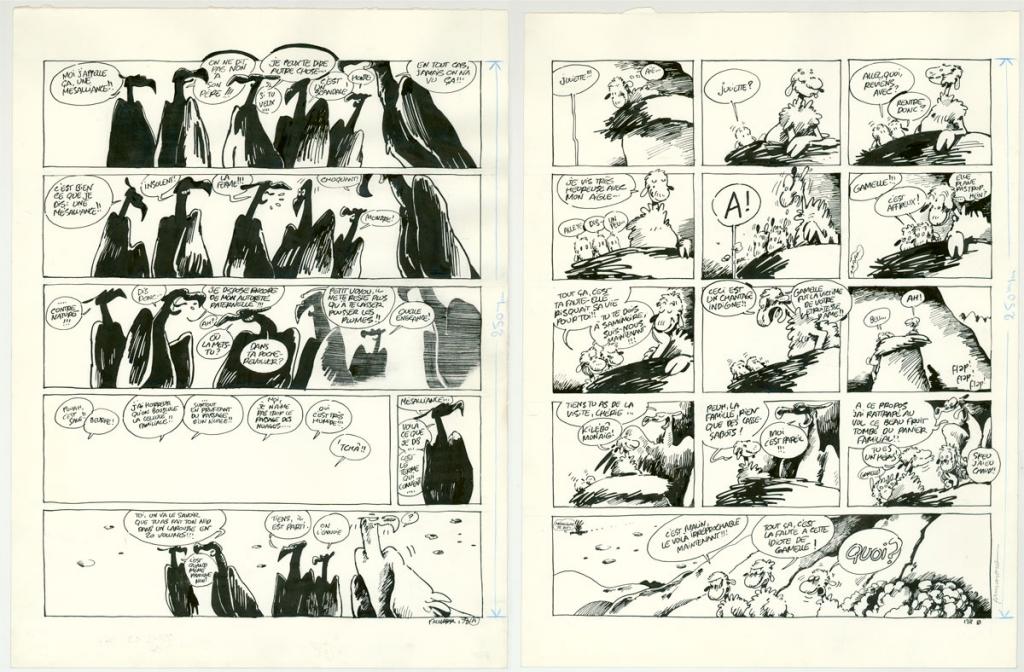 histoire complète en 2 planches originales - F'murr - Encre de Chine sur papier - 3484