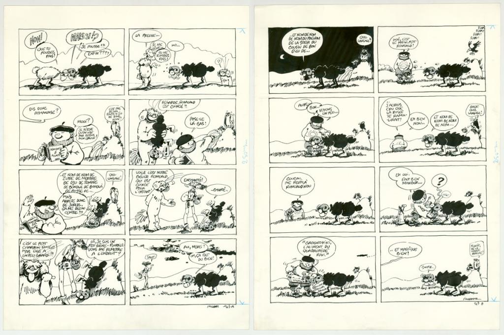 histoire complète en 2 planches originales - F'murr - Encre de Chine sur papier - 3485