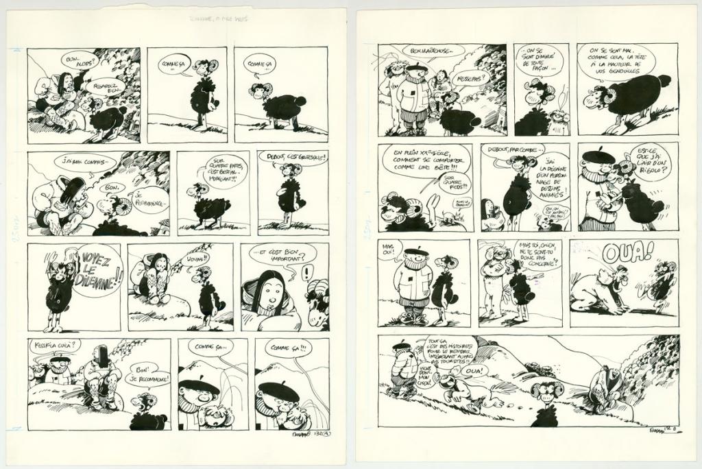 histoire complète en 2 planches originales - F'murr - Encre de Chine sur papier - 3486