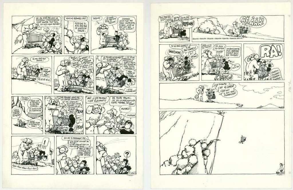 histoire complète en 2 planches originales - F'murr - Encre de Chine sur papier - 5586