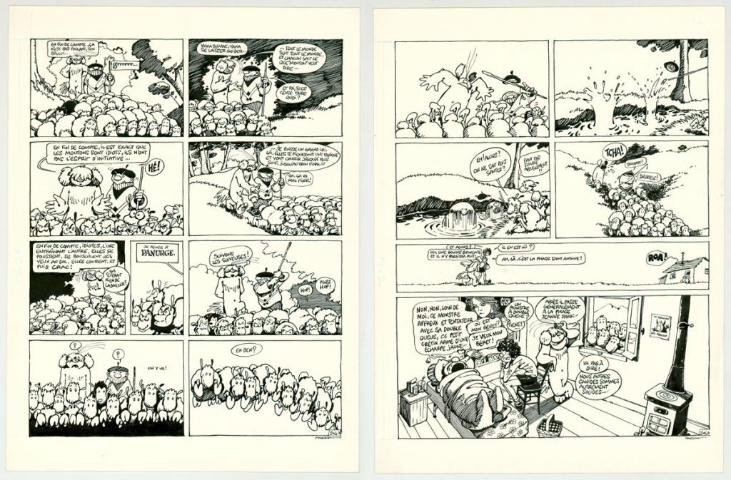 histoire complète en 2 planches originales - F'murr - Encre de Chine sur papier - 5587