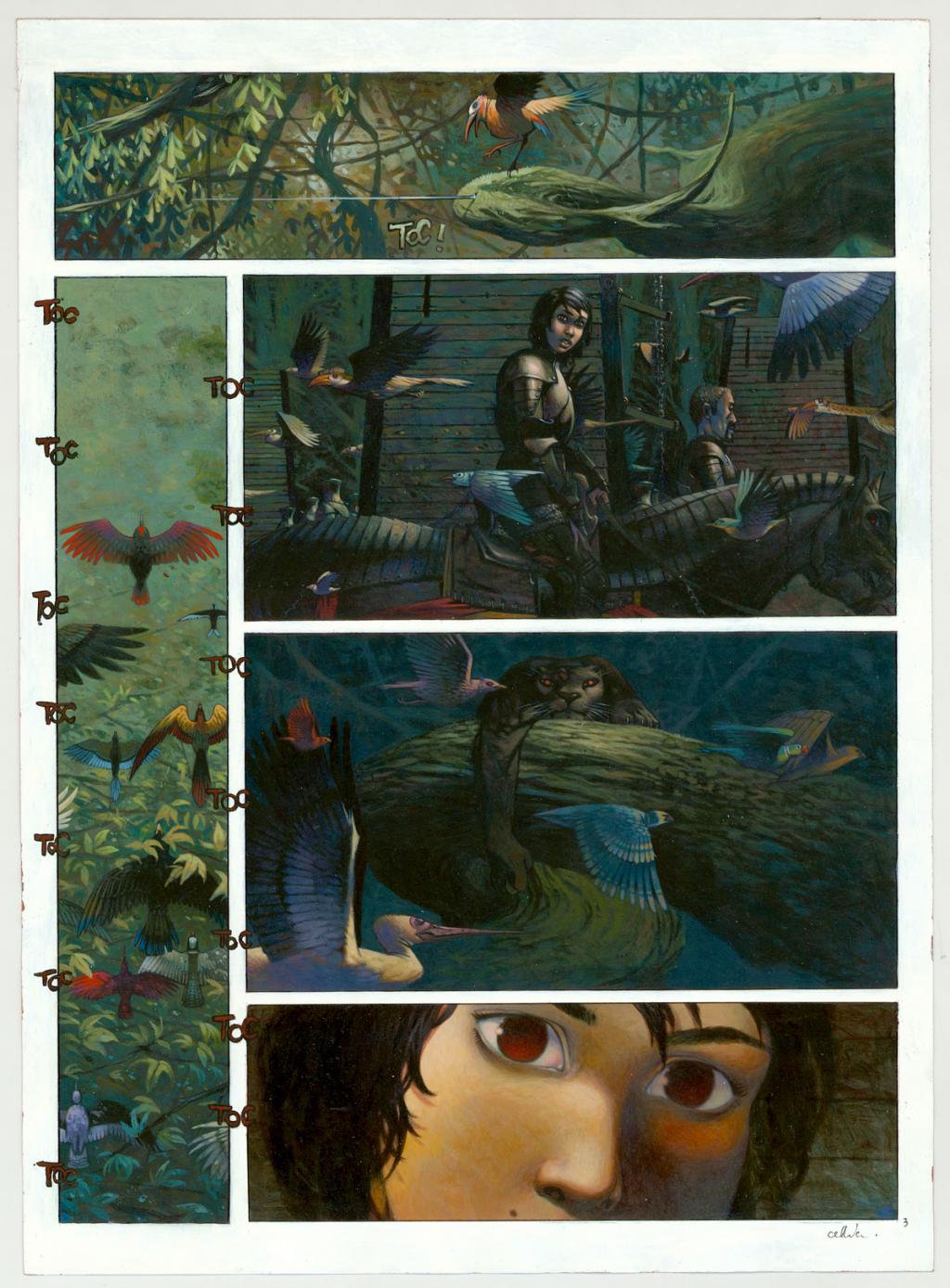 Planche originale - Jean-François Cellier - Acrylique sur papier - 3222