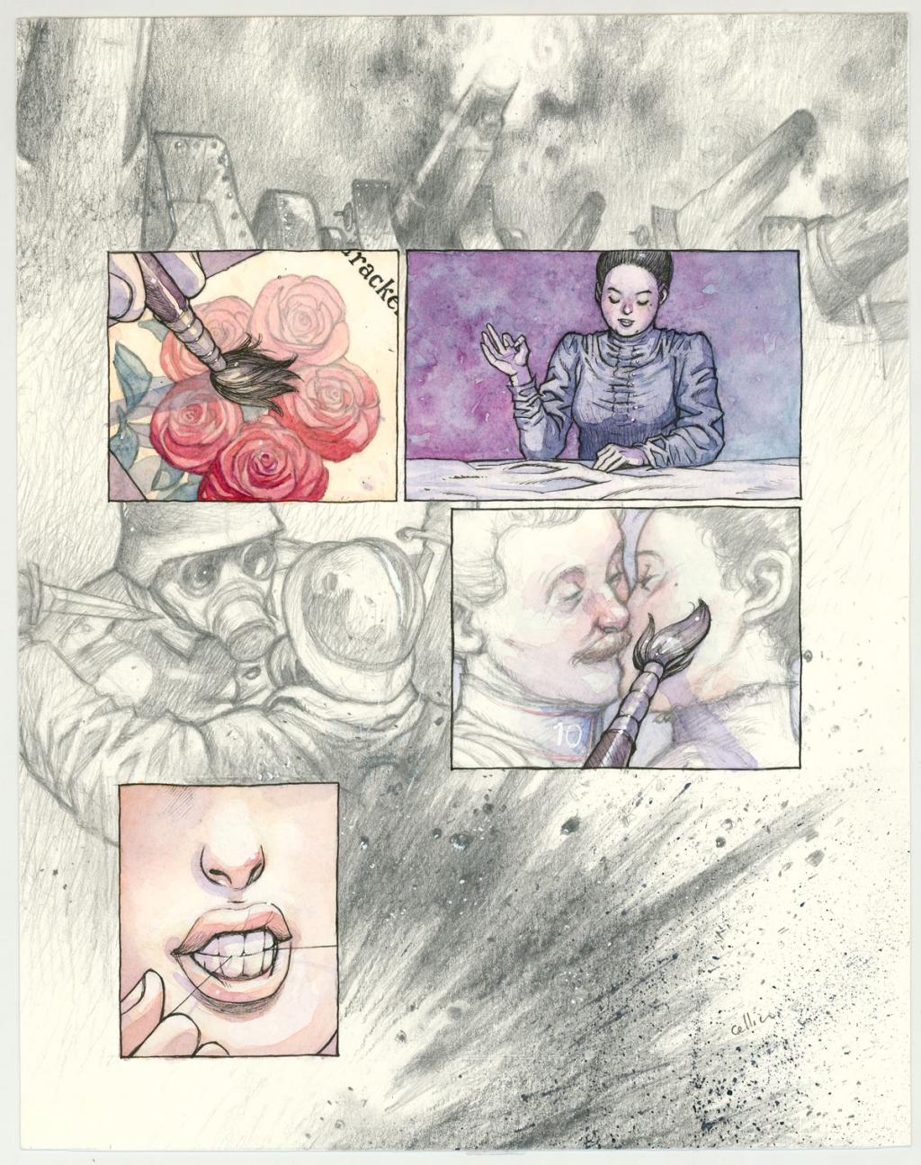 Lot de 4 planches originales - Jean-François Cellier - Acrylique sur papier - 3228