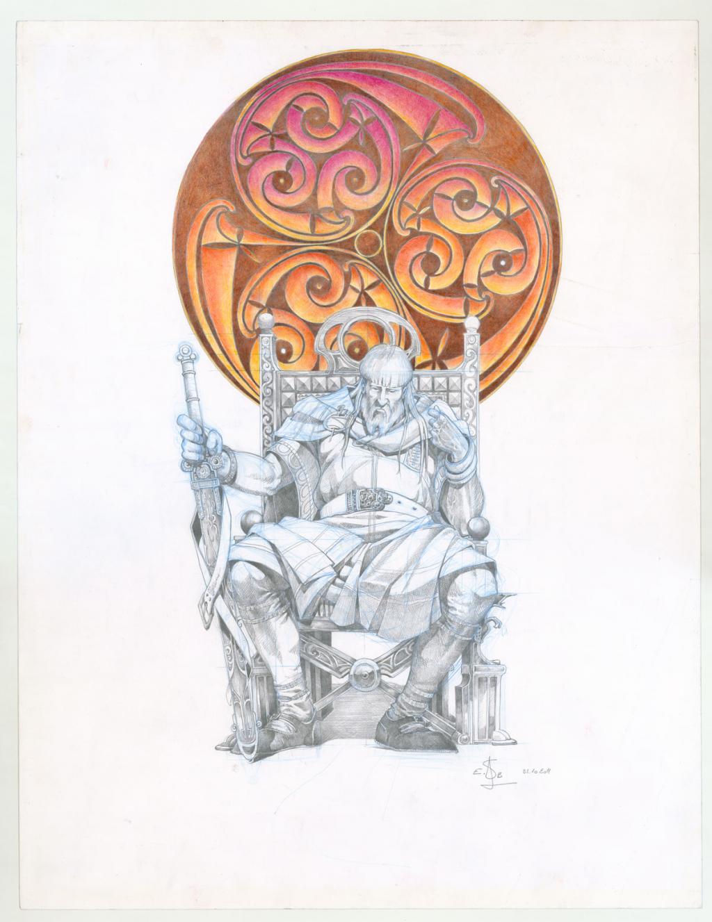 Illustration originale, Arthur - Erwan Seure-Le Bihan - Crayon, crayon de couleur, fusain - 3236