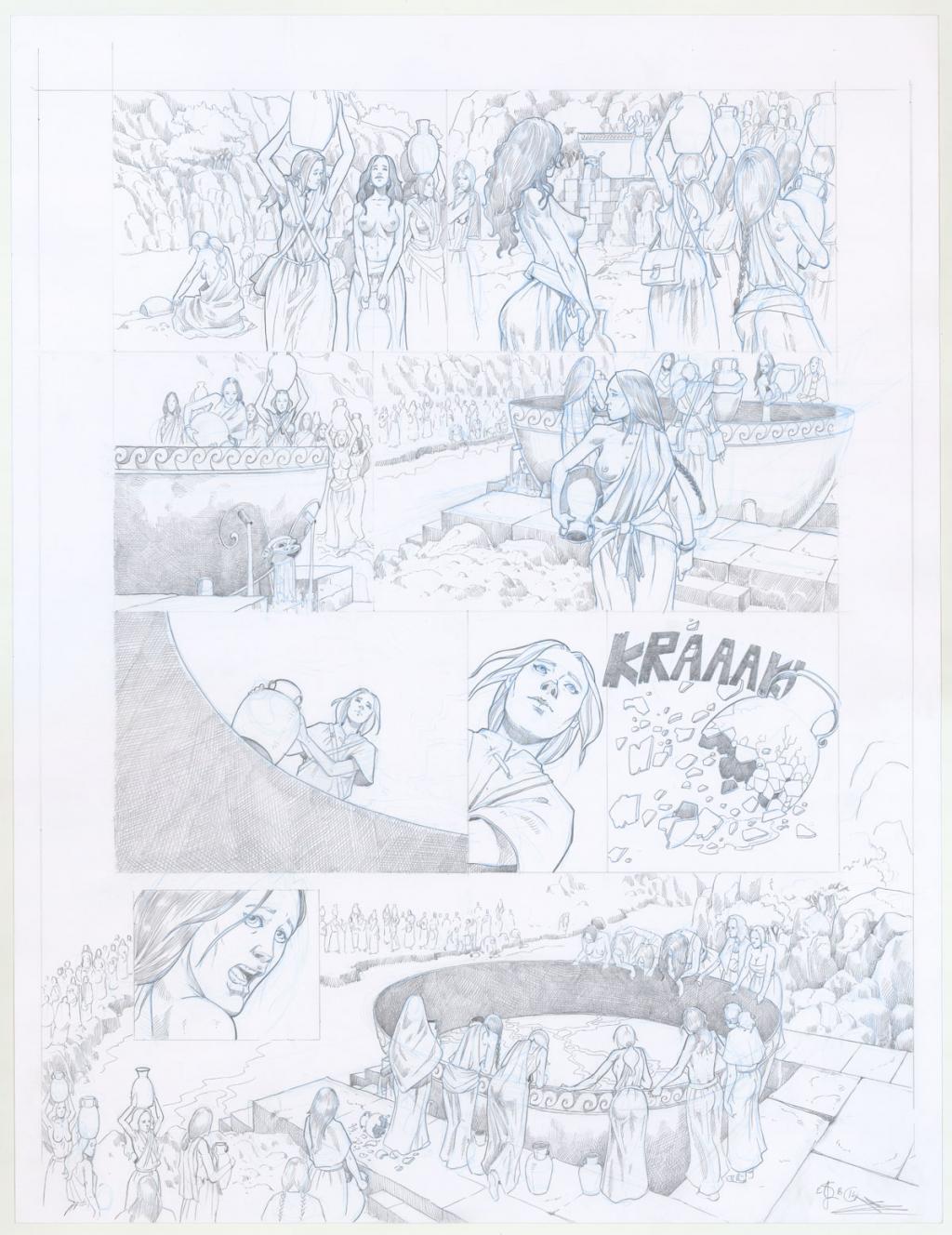 Planche originale - Erwan Seure-Le Bihan - Crayon noir et crayon de couleur - 3239