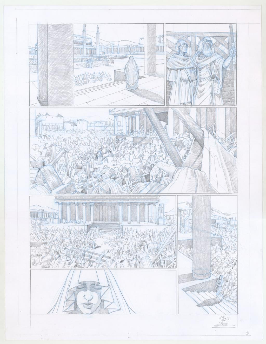 Planche originale - Erwan Seure-Le Bihan - Crayon noir et crayon de couleur - 3241