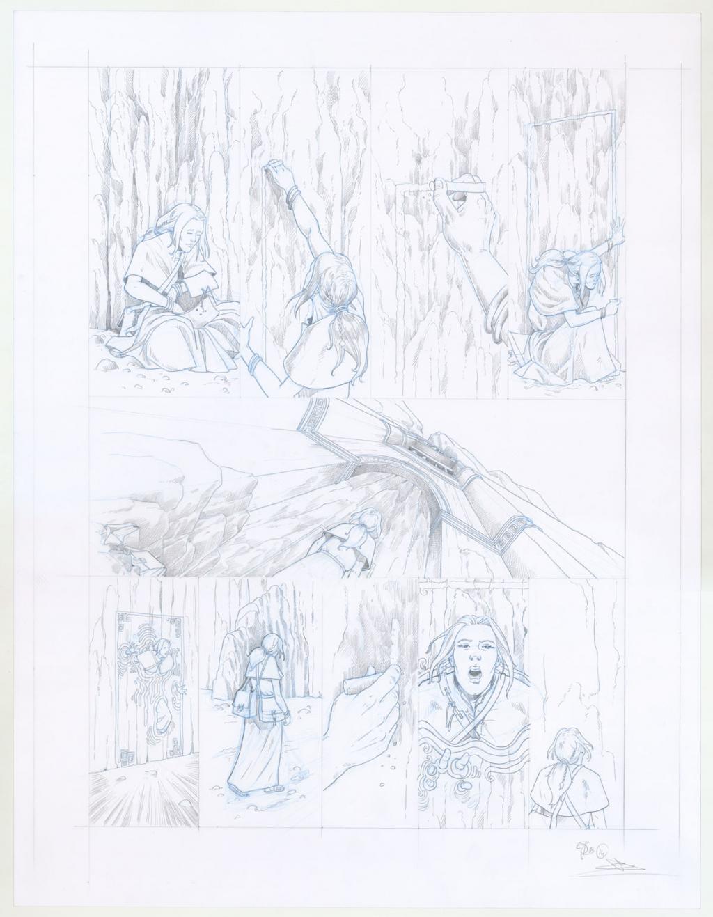 Planche originale - Erwan Seure-Le Bihan - Crayon noir et crayon de couleur - 3242