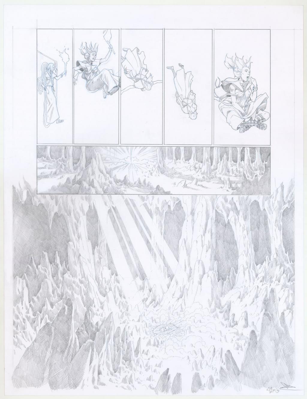 Planche originale - Erwan Seure-Le Bihan - Crayon noir et crayon de couleur - 3243