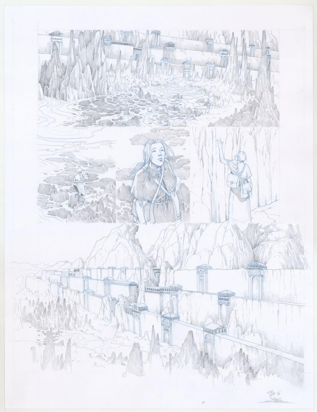 Planche originale - Erwan Seure-Le Bihan - Crayon noir et crayon de couleur - 3244