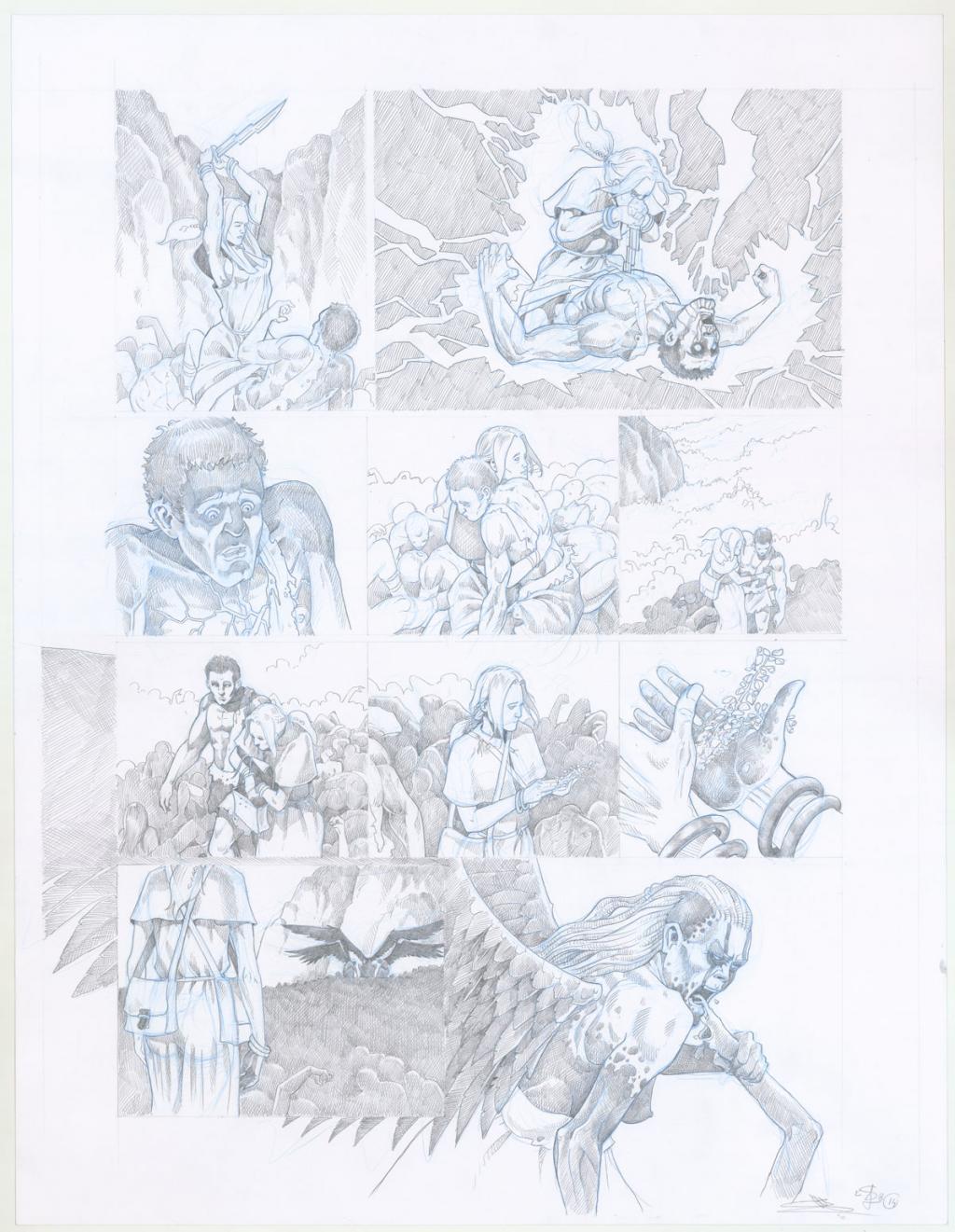 Planche originale - Erwan Seure-Le Bihan - Crayon noir et crayon de couleur - 3245