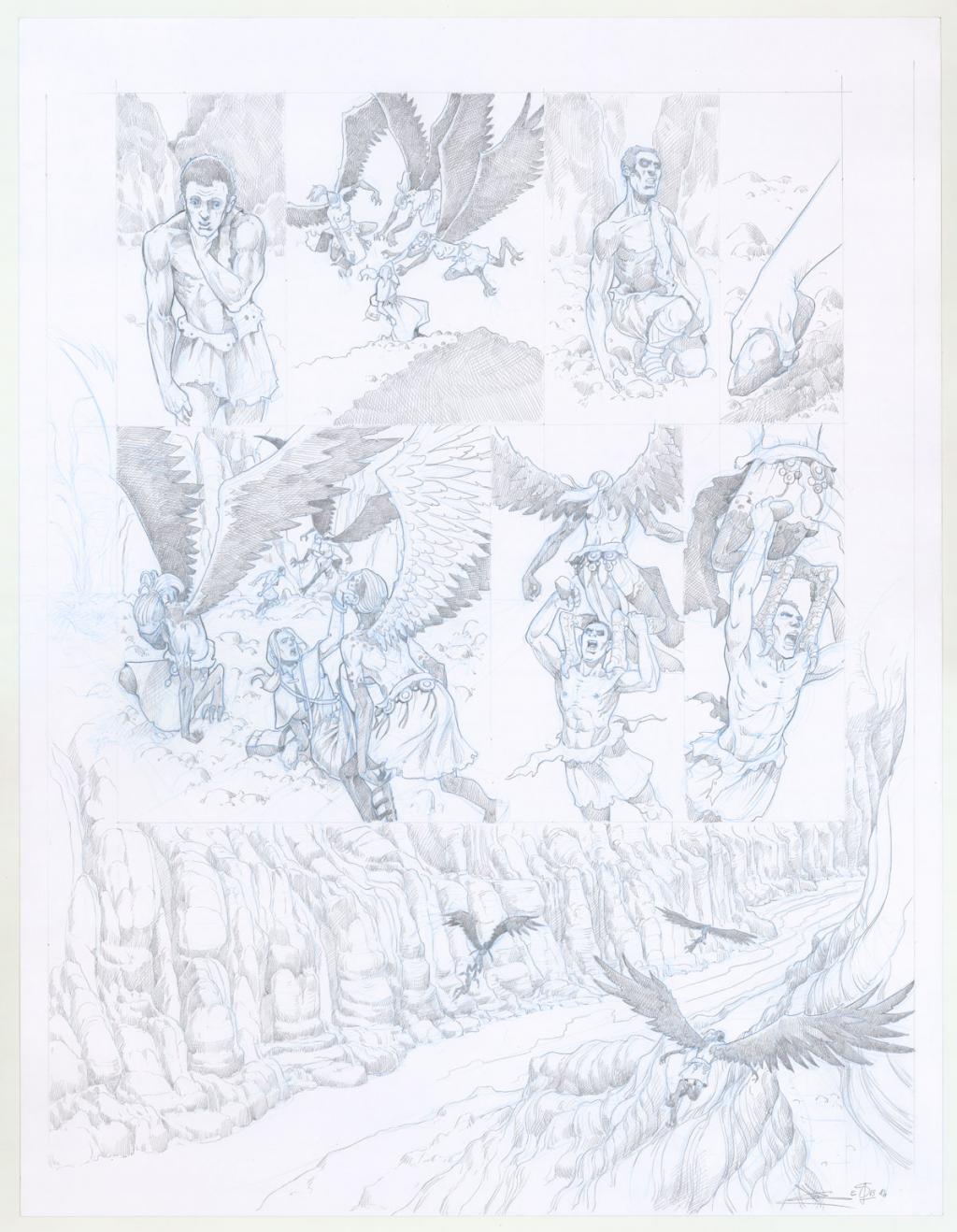 Planche originale - Erwan Seure-Le Bihan - Crayon noir et crayon de couleur - 3246