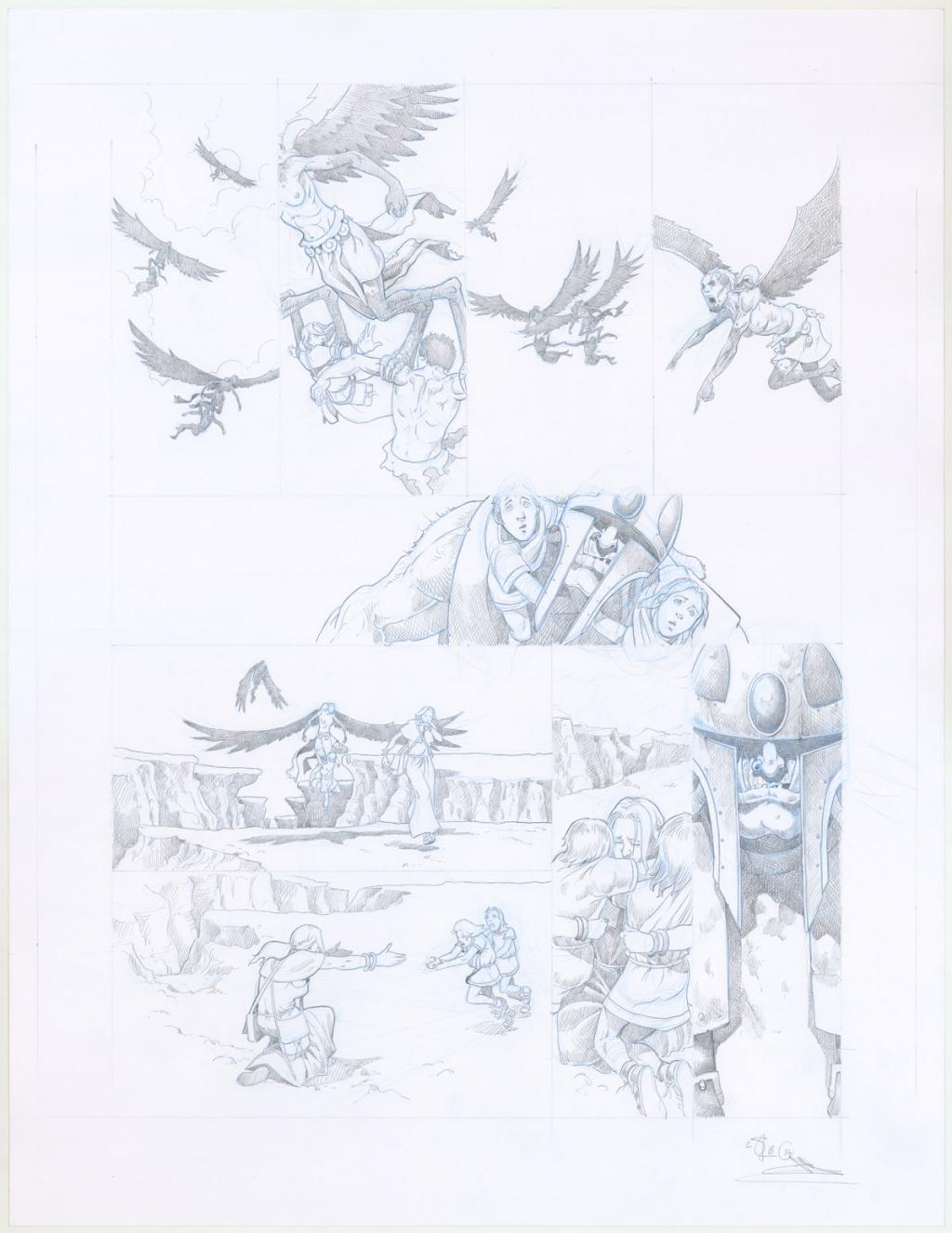 Planche originale - Erwan Seure-Le Bihan - Crayon noir et crayon de couleur - 3247