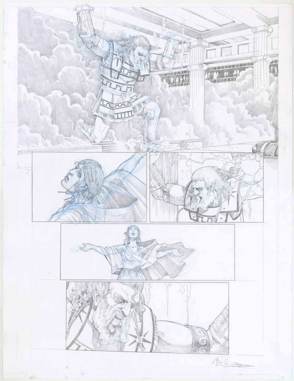 Planche originale - Erwan Seure-Le Bihan - Crayon noir et crayon de couleur - 3249