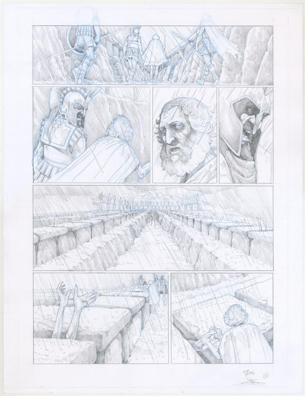 Planche originale - Erwan Seure-Le Bihan - Crayon noir et crayon de couleur - 3250