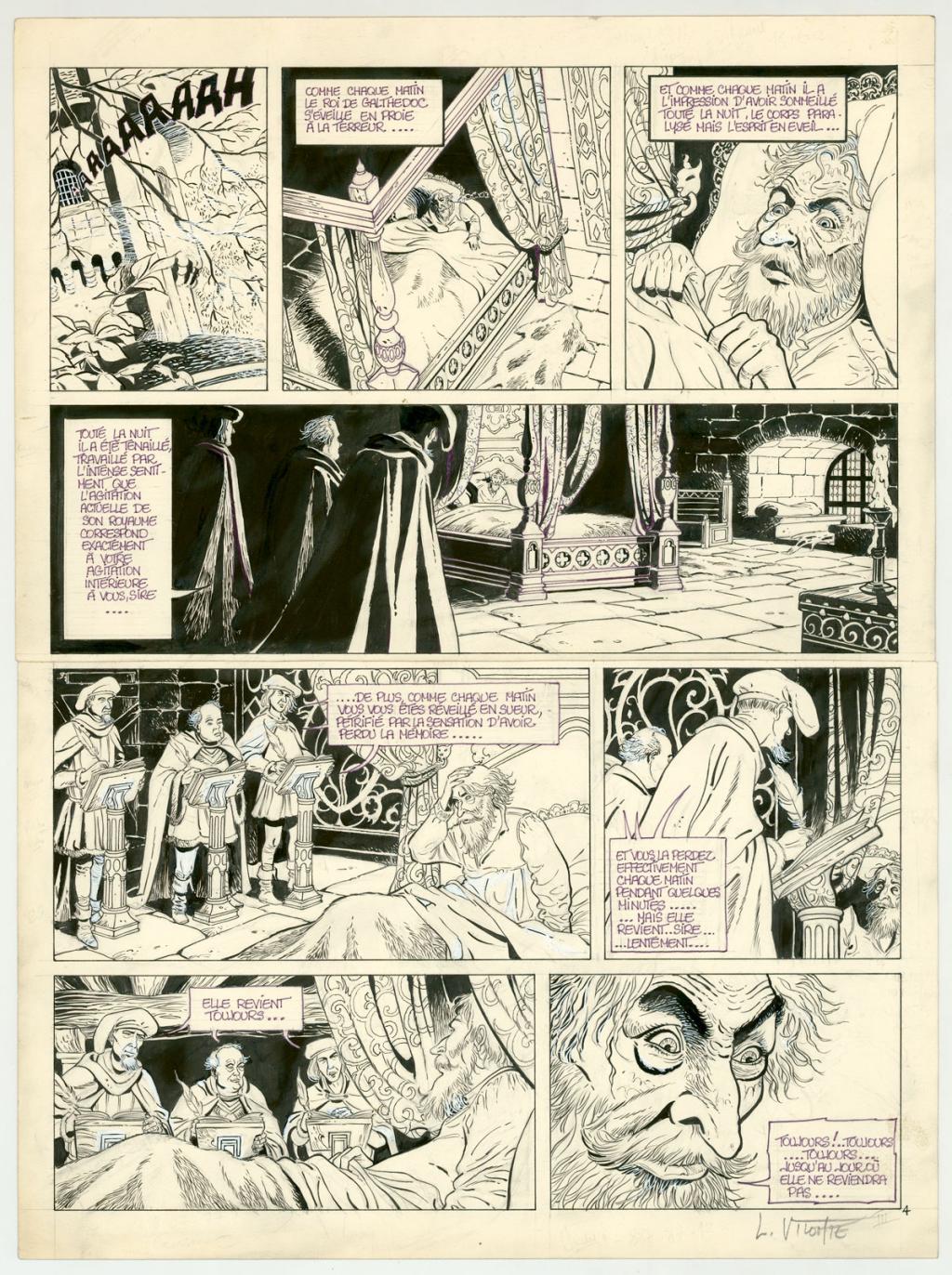 Planche originale (retouches au correcteur blanc, retouches et texte au feutre) - Laurent Vicomte - Encre de Chine sur papier - 3348