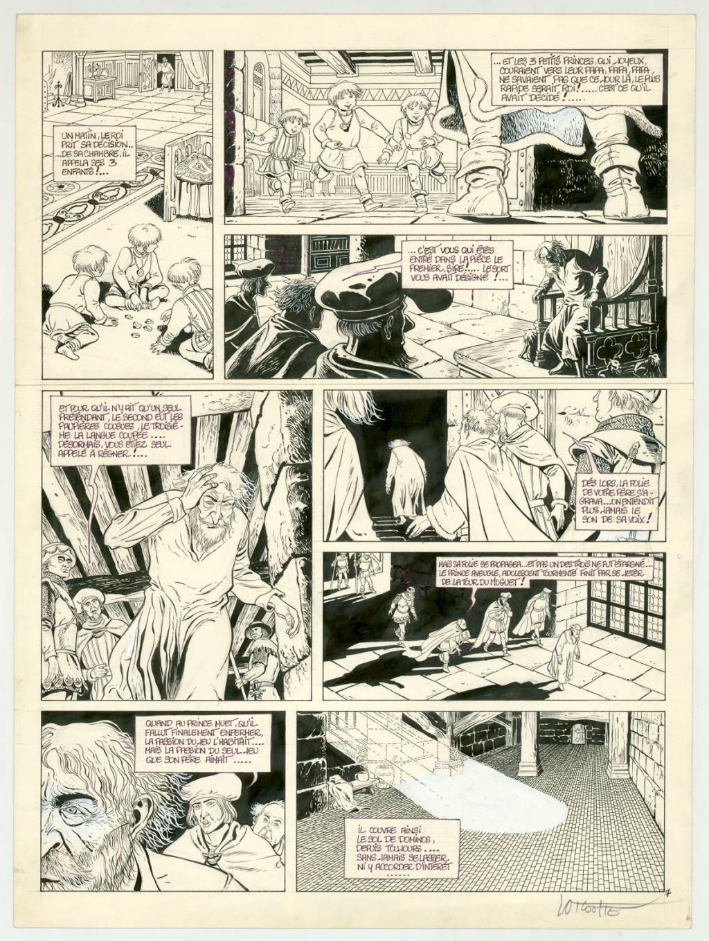 Planche originale (retouches au correcteur blanc, retouches et texte au feutre) - Laurent Vicomte - Encre de Chine sur papier - 3350