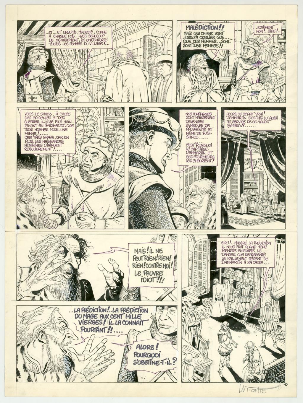 Planche originale (retouches au correcteur blanc, retouches et texte au feutre) - Laurent Vicomte - Encre de Chine sur papier - 3351