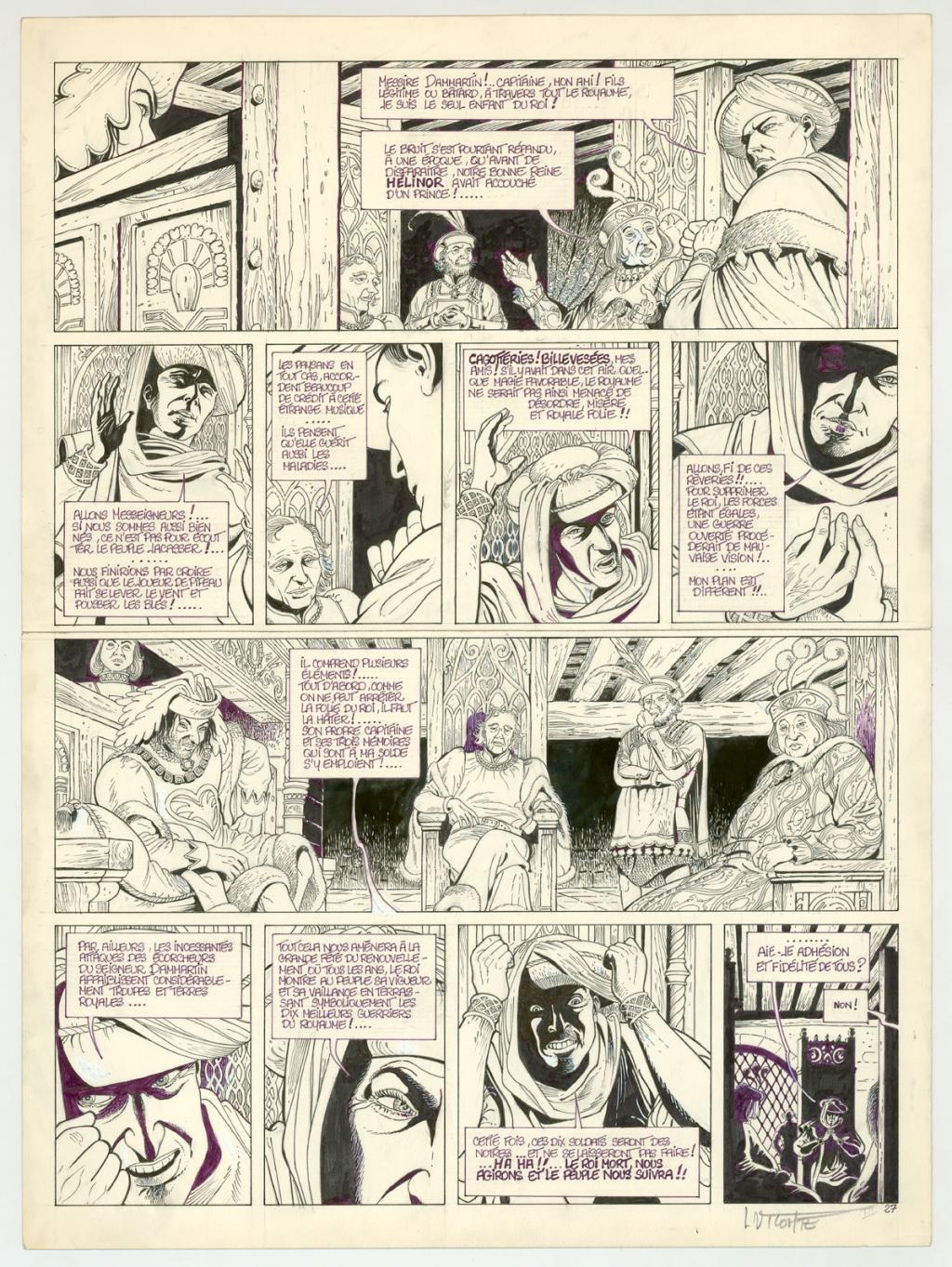 Planche originale (retouches au correcteur blanc, retouches et texte au feutre) - Laurent Vicomte - Encre de Chine sur papier - 3354