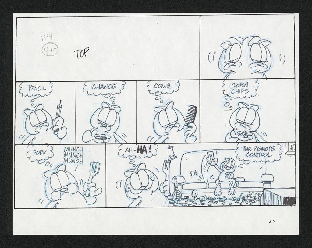 Planche originale publiée - Jim Davis - Encre de Chine sur papier - 5781