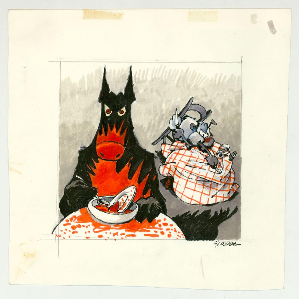 Ilustration originale couleur inédite - F'murr - Encre de couleur et encre de Chine sur papier - 3487