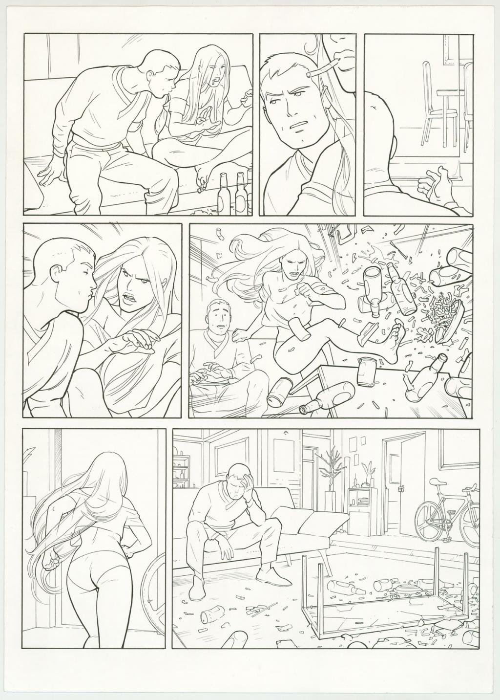 Planche originale - Marcial Toledano - Encre de Chine sur papier - 3268