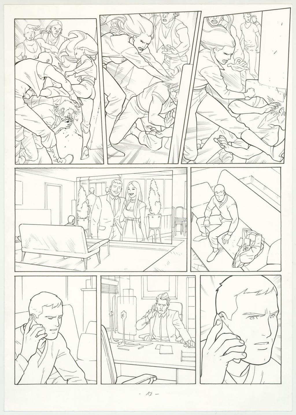 Planche originale - Marcial Toledano - Encre de Chine sur papier - 3272