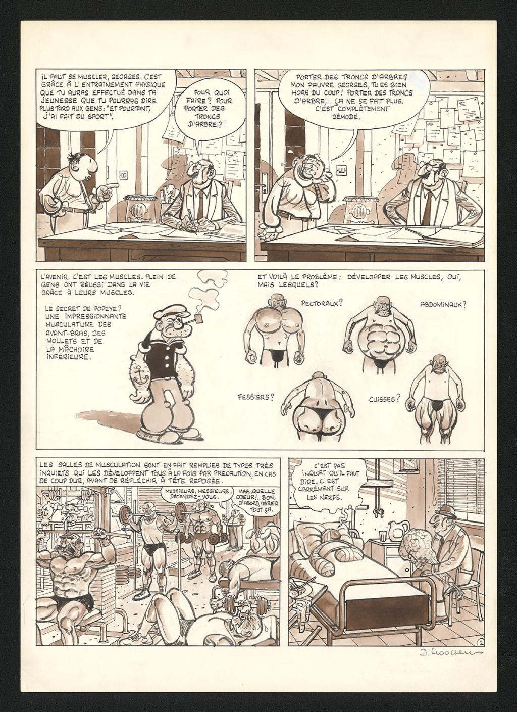 Planche originale n°2 de l'histoire La forme - Daniel Goossens - Encre de Chine et lavis sur papier - 5225