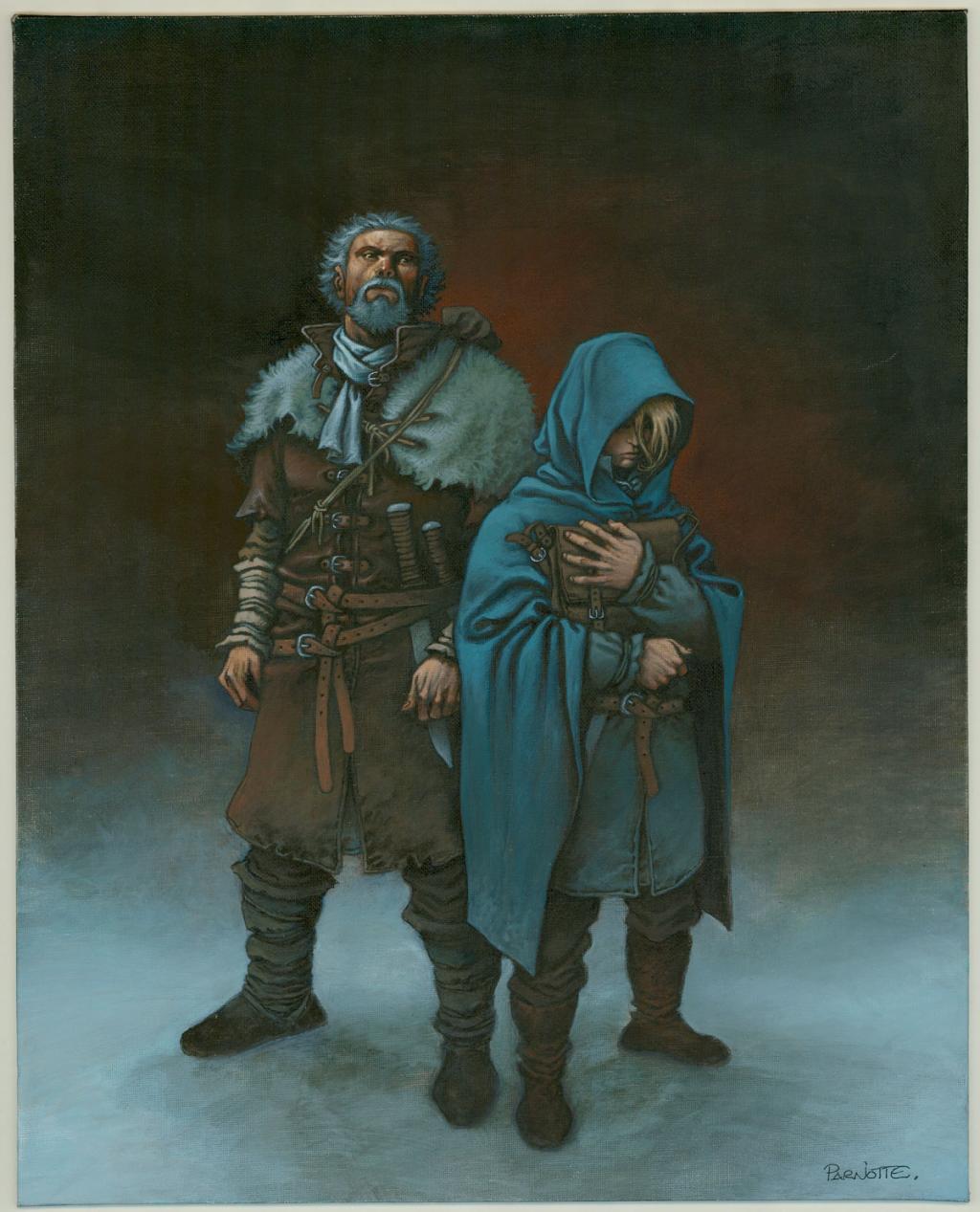 Illustration originale, Hans et Casper - Joël Parnotte - Acrylique sur toile (marouflé sur carton) - 5125