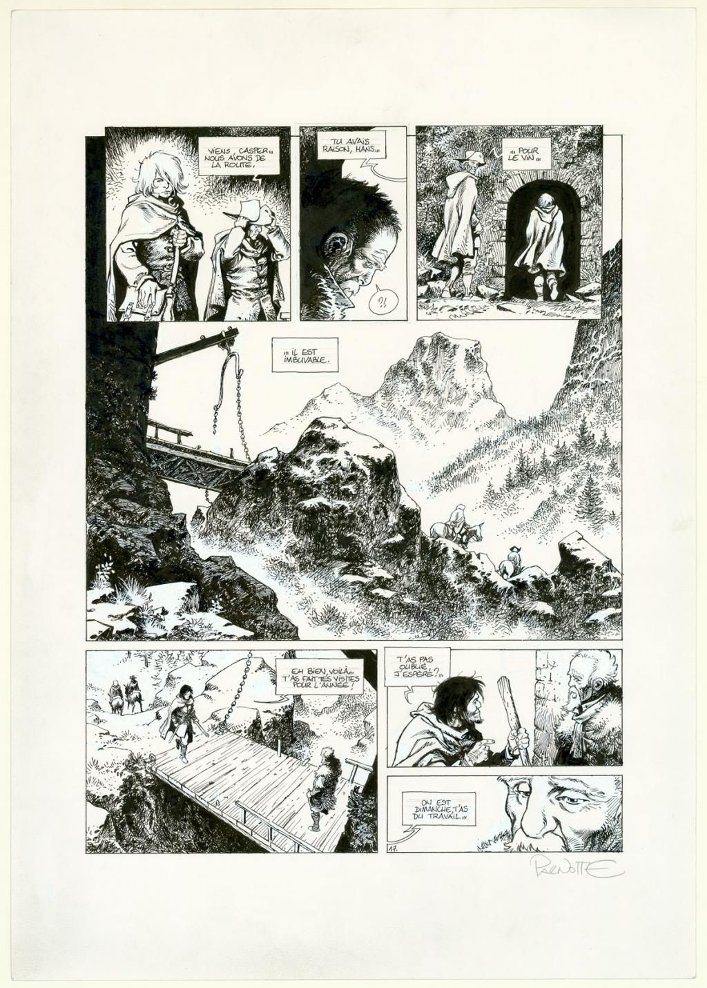 Planche originale n°17 - Joël Parnotte - Encre de Chine sur papier - 3845
