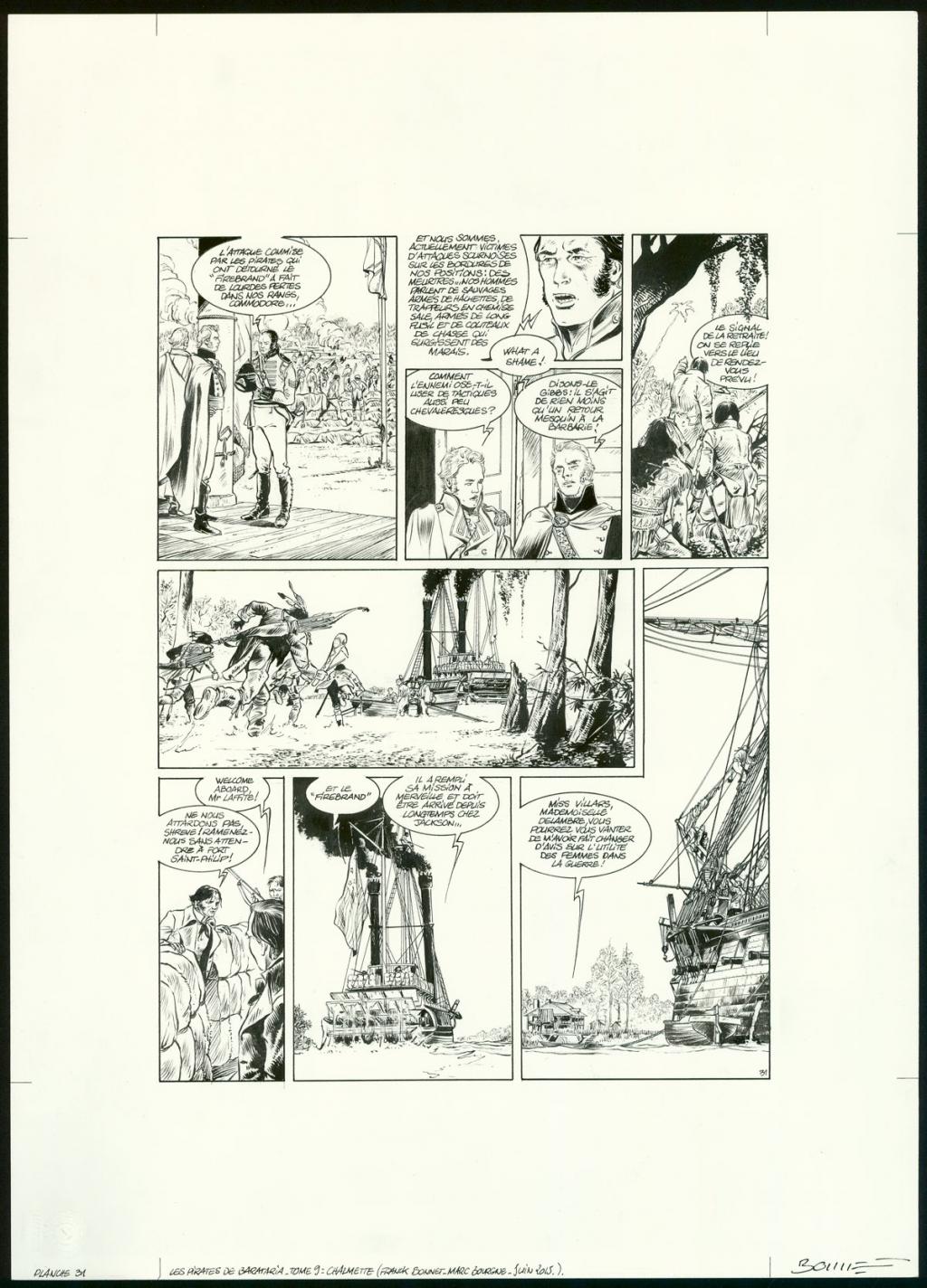 Planche originale - Franck Bonnet - Encre de Chine sur papier - 3355