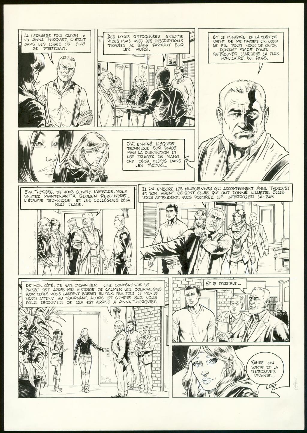 planche originale n°7 - Jean Charles Poupard - Encre de Chine et gouache blanche - 3347