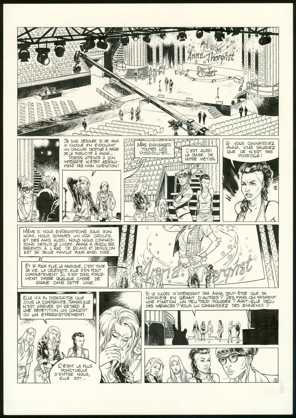 planche originale n°9 - Jean Charles Poupard - Encre de Chine et gouache blanche - 3346