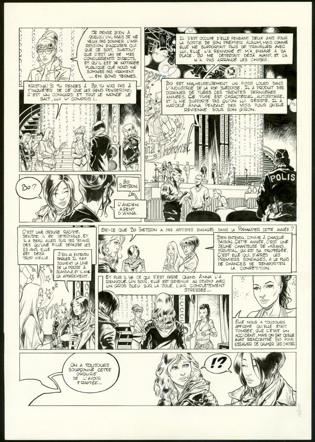 planche originale n°10 - Jean Charles Poupard - Encre de Chine et gouache blanche - 3345