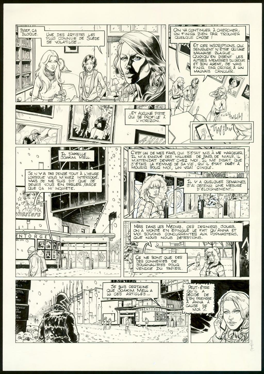 planche originale n°19 - Jean Charles Poupard - Encre de Chine et gouache blanche - 3342