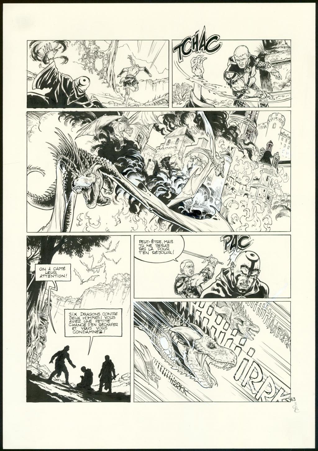 planche originale n°43 - Jean Charles Poupard - Encre de Chine - 3332