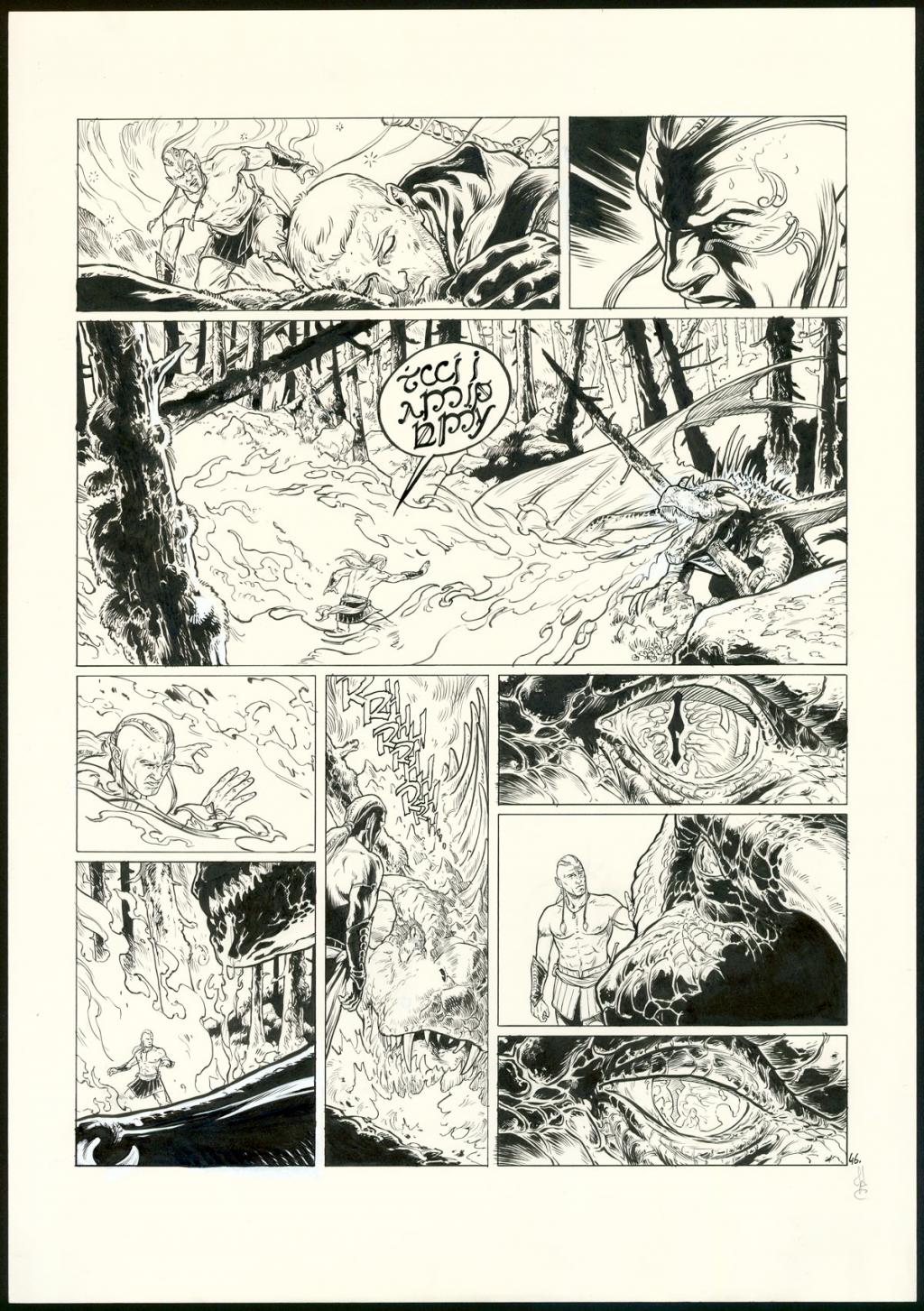 planche originale n°46 - Jean Charles Poupard - Encre de Chine - 3364