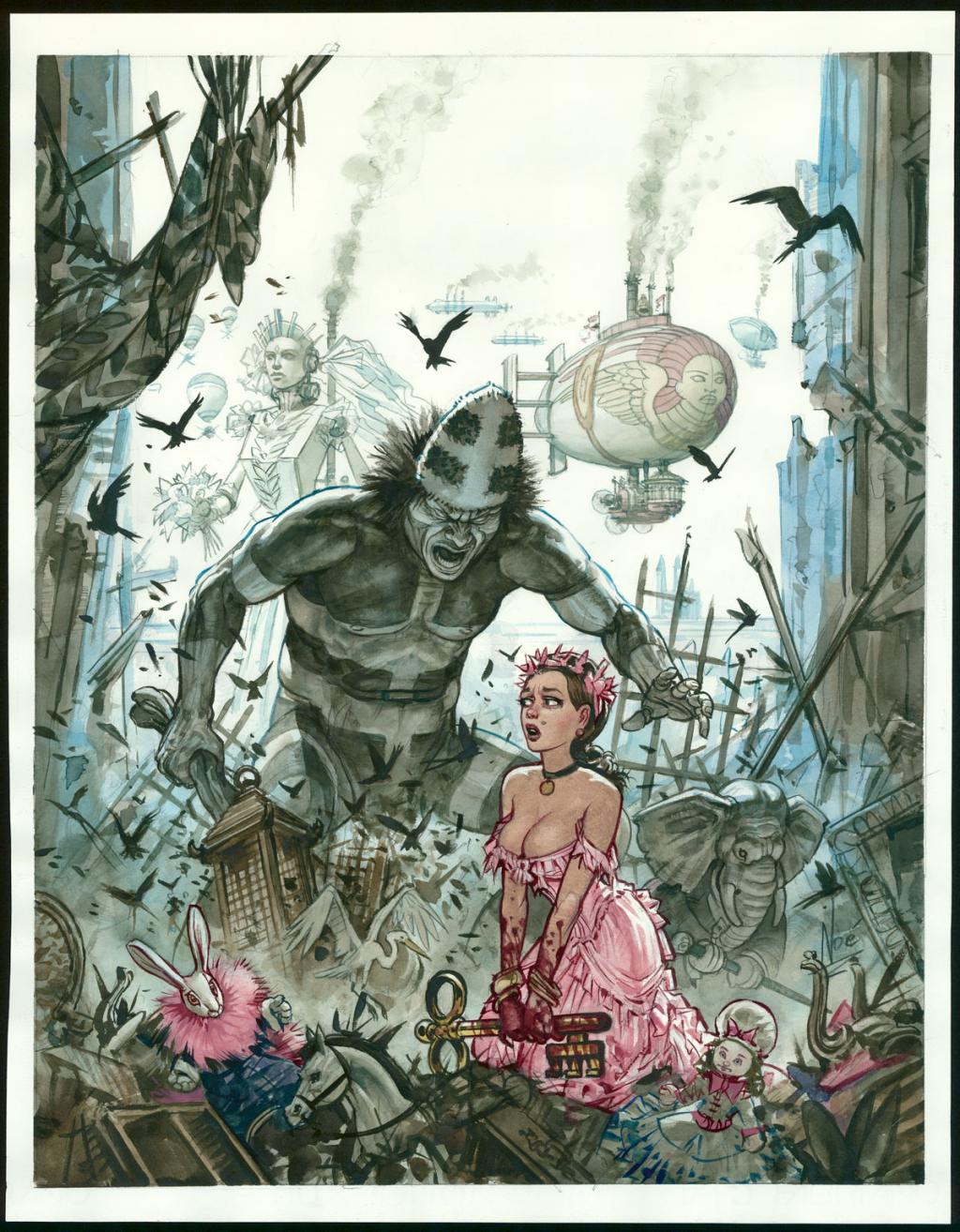 couverture originale - Ignacio Noé - Aquarelle et mine de plomb sur papier - 3432