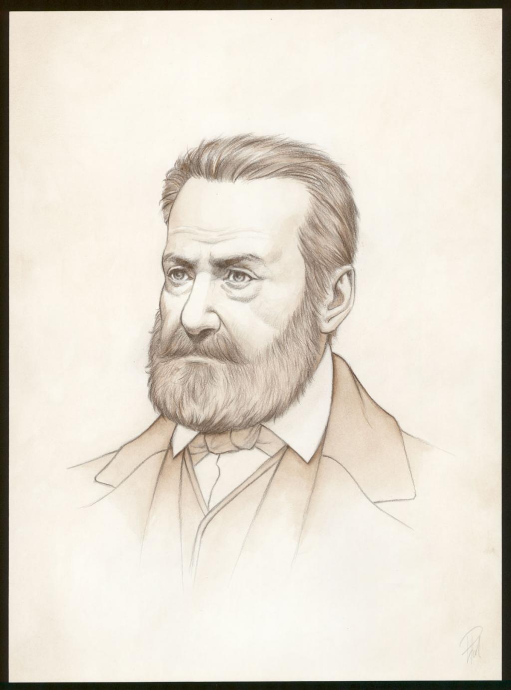 Illustration originale 31 - Portrait - Laurent Paturaud - Encre acrylique - 3384