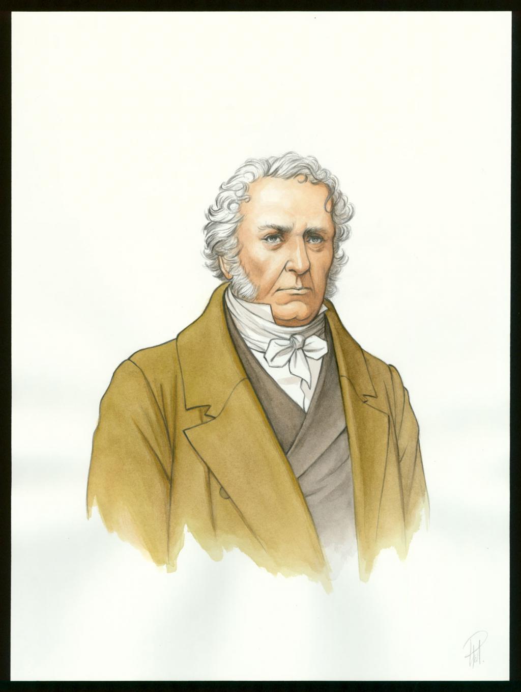 Illustration originale 16 - Vidocq - Laurent Paturaud - Aquarelle et crayon de couleur sur papier - 3376