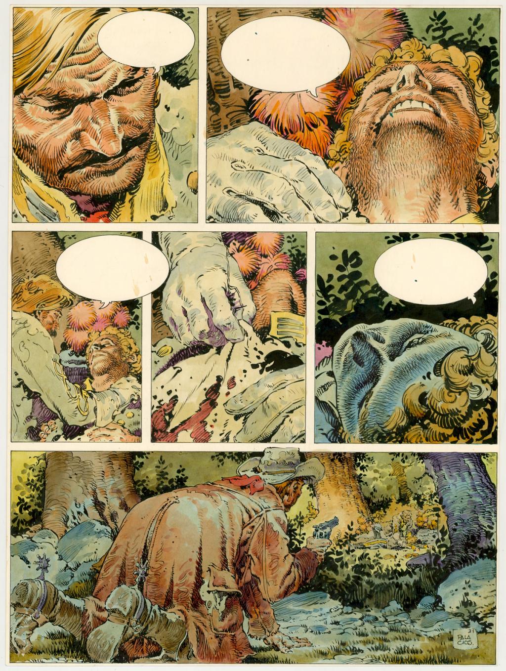 Planche originale n°21 - Antonio Hernandez Palacios - Encre de couleur et encre de Chine sur papier - 3417