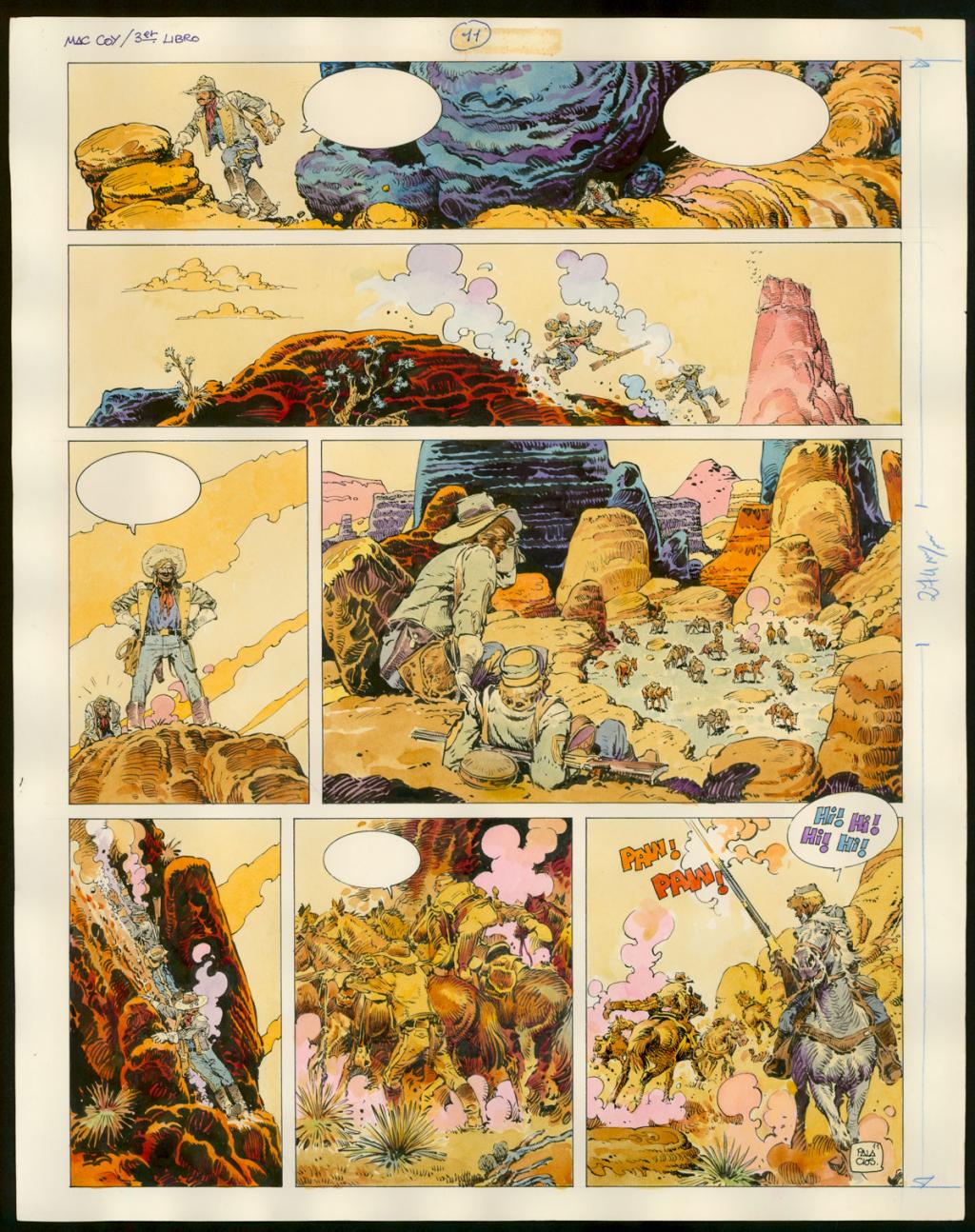 Planche originale n°11 - Antonio Hernandez Palacios - Encre de couleur et encre de Chine sur papier - 6132