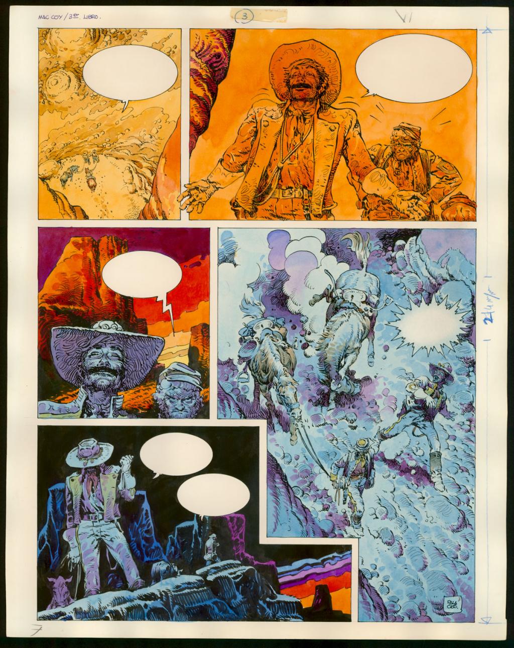 Planche originale n°3 - Antonio Hernandez Palacios - Encre de couleur et encre de Chine sur papier - 6131