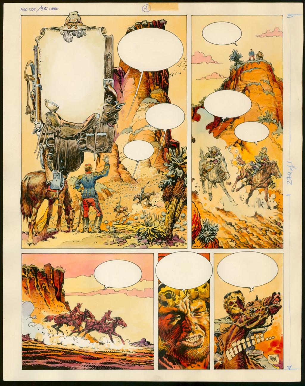 Planche originale n°1 - Antonio Hernandez Palacios - Encre de couleur et encre de Chine sur papier - 6130